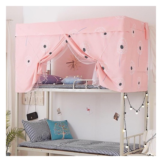 Single Bed Size 2pc Double Deck Curtains Dandelion Design