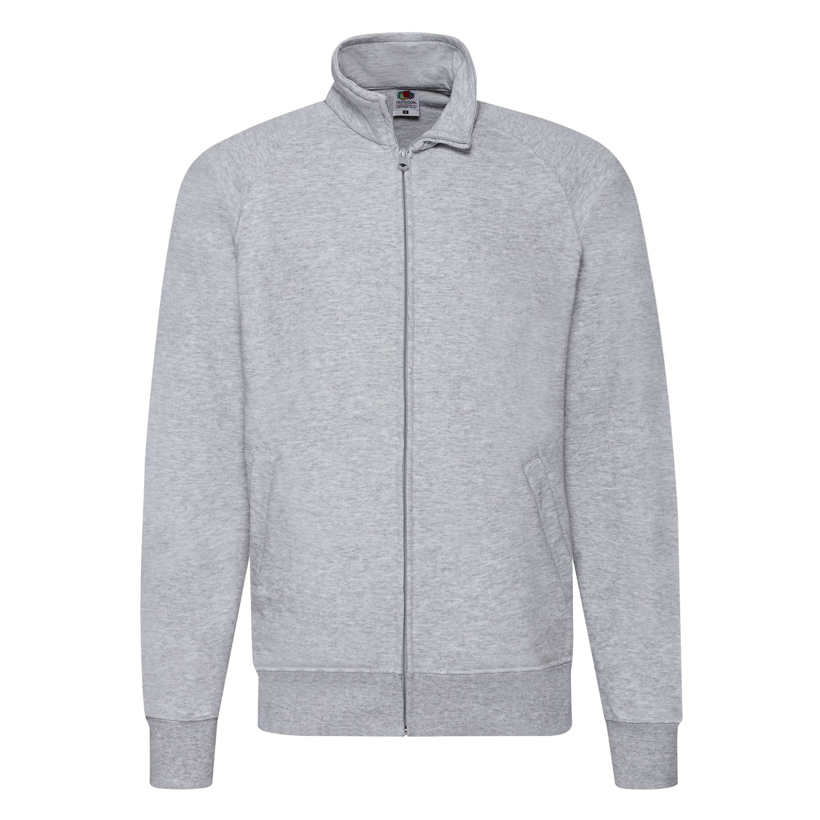 Fruit Of The Loom Lightweight Sweat Jacket Heather Grey Medium
