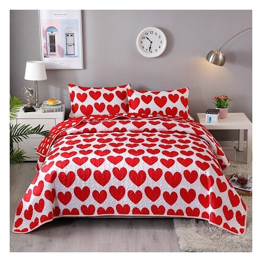 Deals For Less King Size Summer Blanket Red Heart Design