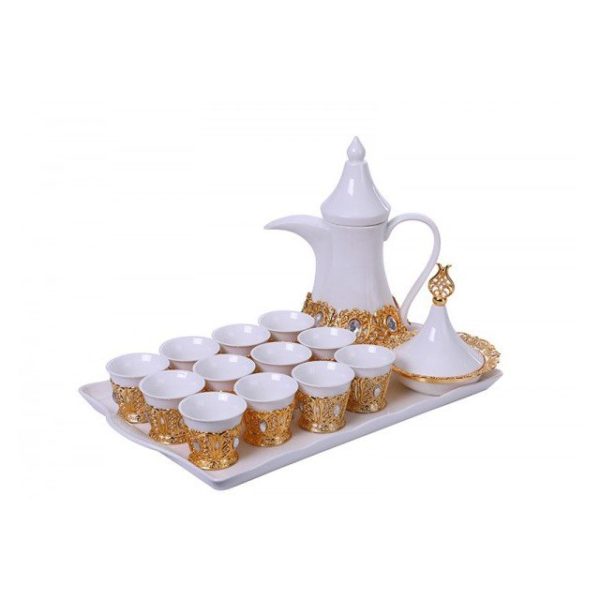 Pan Emirates Ladylyn Tea Set W/Fruit Pot Gold Pan Emirates Ladylyn Tea Set W/Fruit Pot Gold