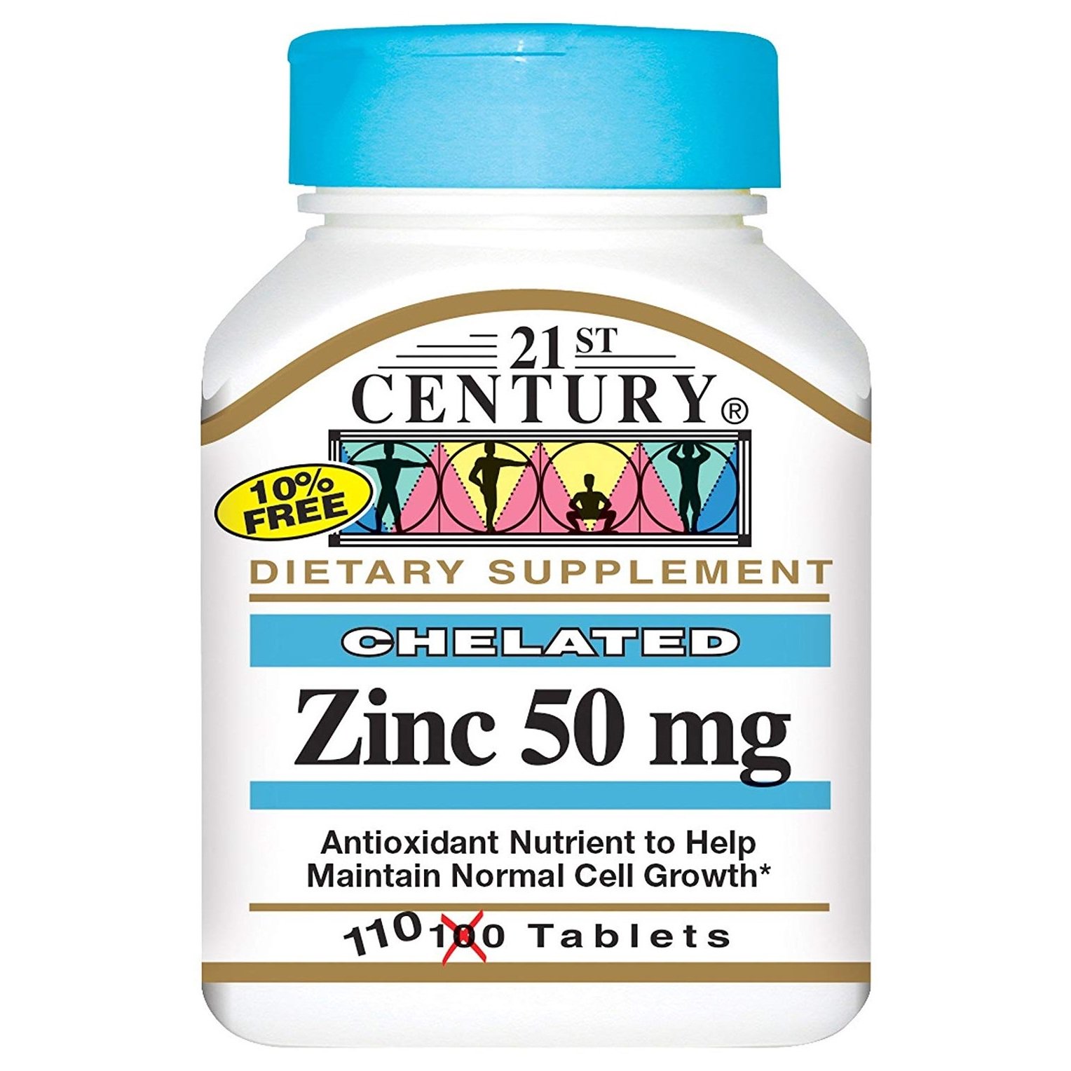 21st Century Chelated Zinc 50Mg Tabs 110’S
