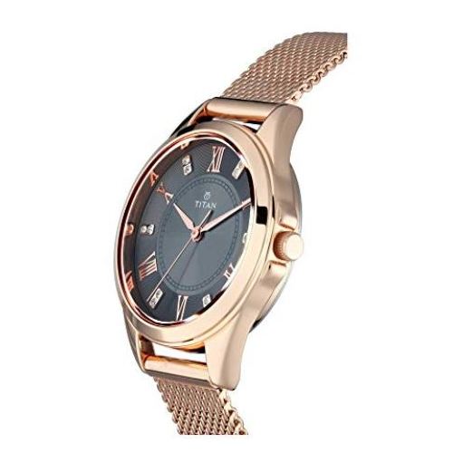titan automatic watch rose gold