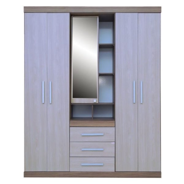 Buy Pan Emirates Havana Star 5 Door Wardrobe With Mirror Price