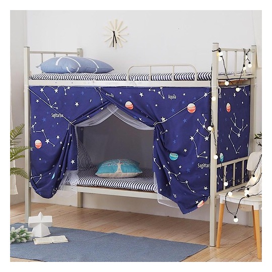 Single Bed Size 1pc Lower Deck Curtain Zodiac Sign Design