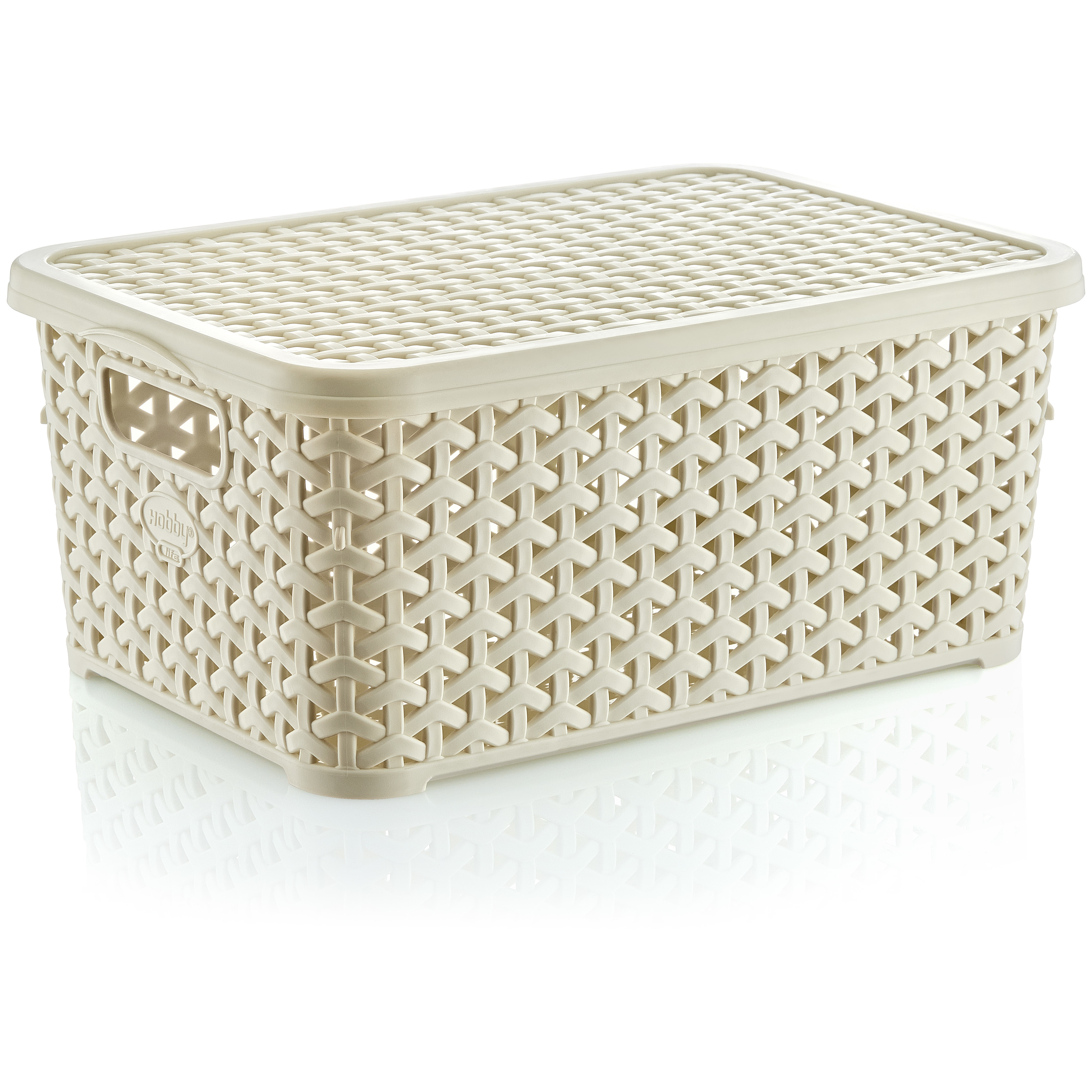 Rattan Storage Box 10 Litre Ivory