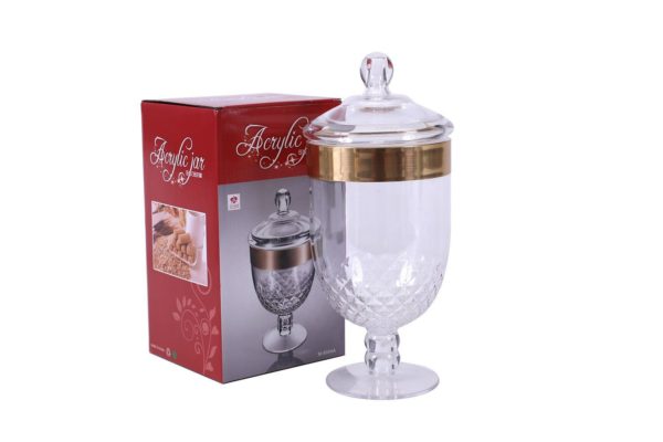 Pan Emirates Orchid Acrylic Candy Jar 1.5L Gold Pan Emirates Orchid Acrylic Candy Jar 1.5L Gold