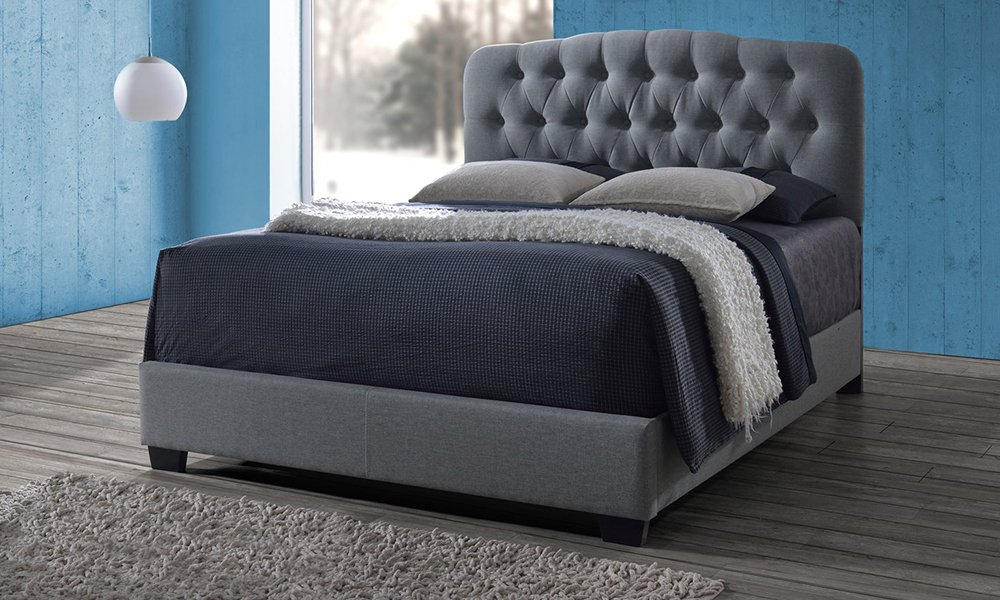 Craik Contemporary Espresso King Button-tufted King Bed without Mattress Brown