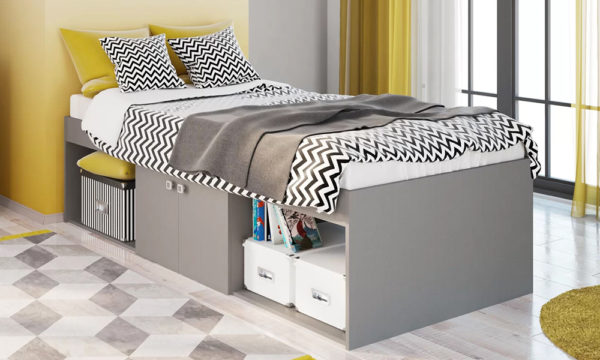 Buy Kidsaw Single Bed With Storage Low Cabin Storage Single Bed