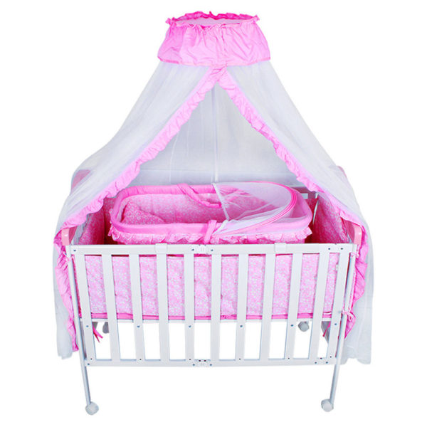 Buy Baby Plus Foldable Crib With Mosquito Net Pink Price