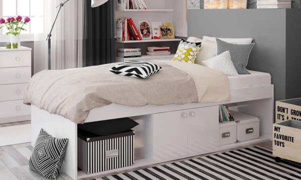 Buy Kidsaw Single Bed With Storage Low Cabin Storage Single Bed