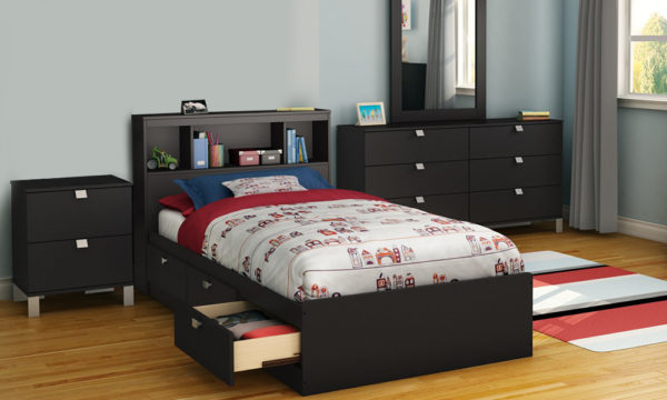 Buy Spark Twin Mates Bed With Drawers And Bookcase Headboard