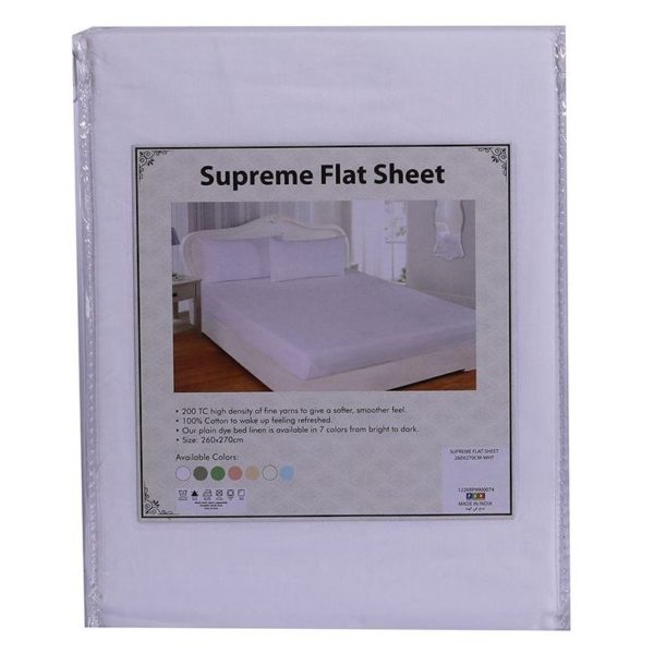 Buy Pan Emirates Supreme Flat Sheet 200tc White Price Specifications Features Sharaf Dg