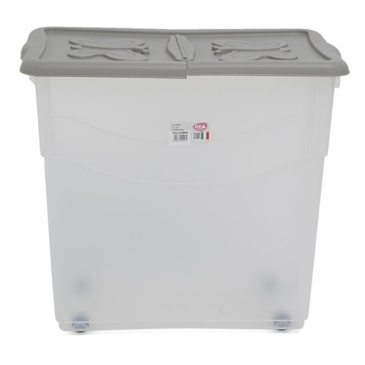 Dea Home Twin Flap Storage Box Warm Grey 81 liter