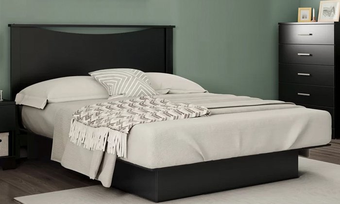 Gramercy Queen Platform Configurable Bedroom Set Queen Bedroom Set with Mattress Black