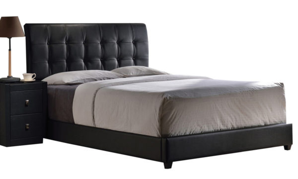 Buy Lusso Tufted Black Faux Leather Bed Super King Bed With Mattress White Price Specifications Features Sharaf Dg