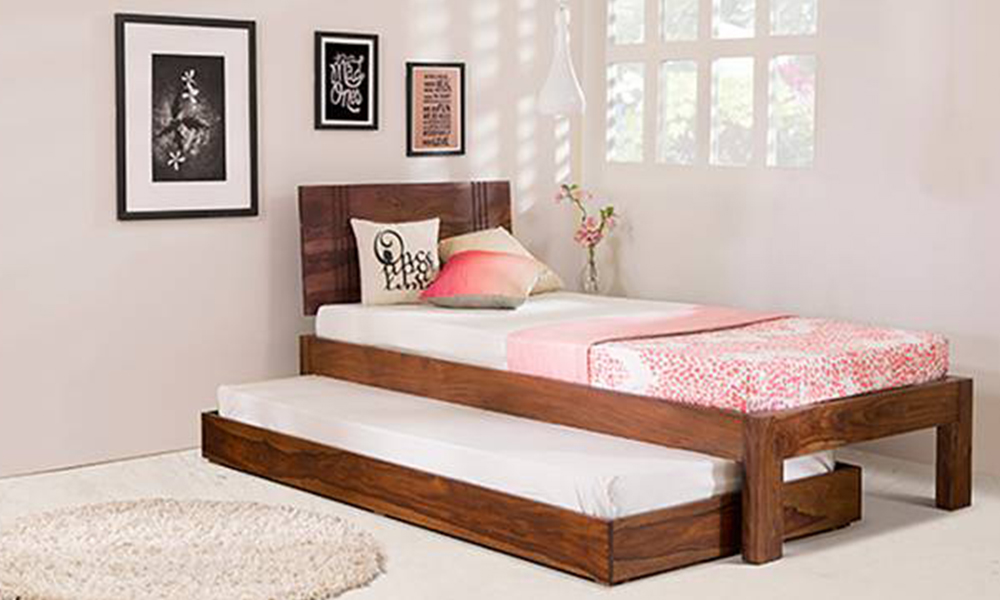 Wooden Single Trundle Bed Single Bed Teak