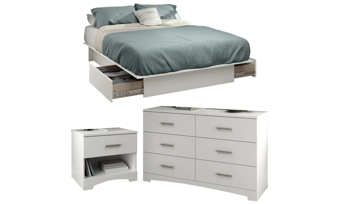 Gramercy Queen Platform Configurable Bedroom Set King Bedroom Set White