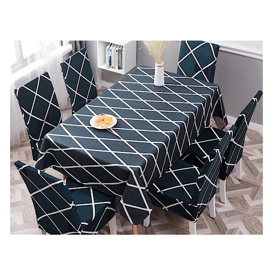 Buy Graphic Design Table Cloth With Dining Chair Cover ...