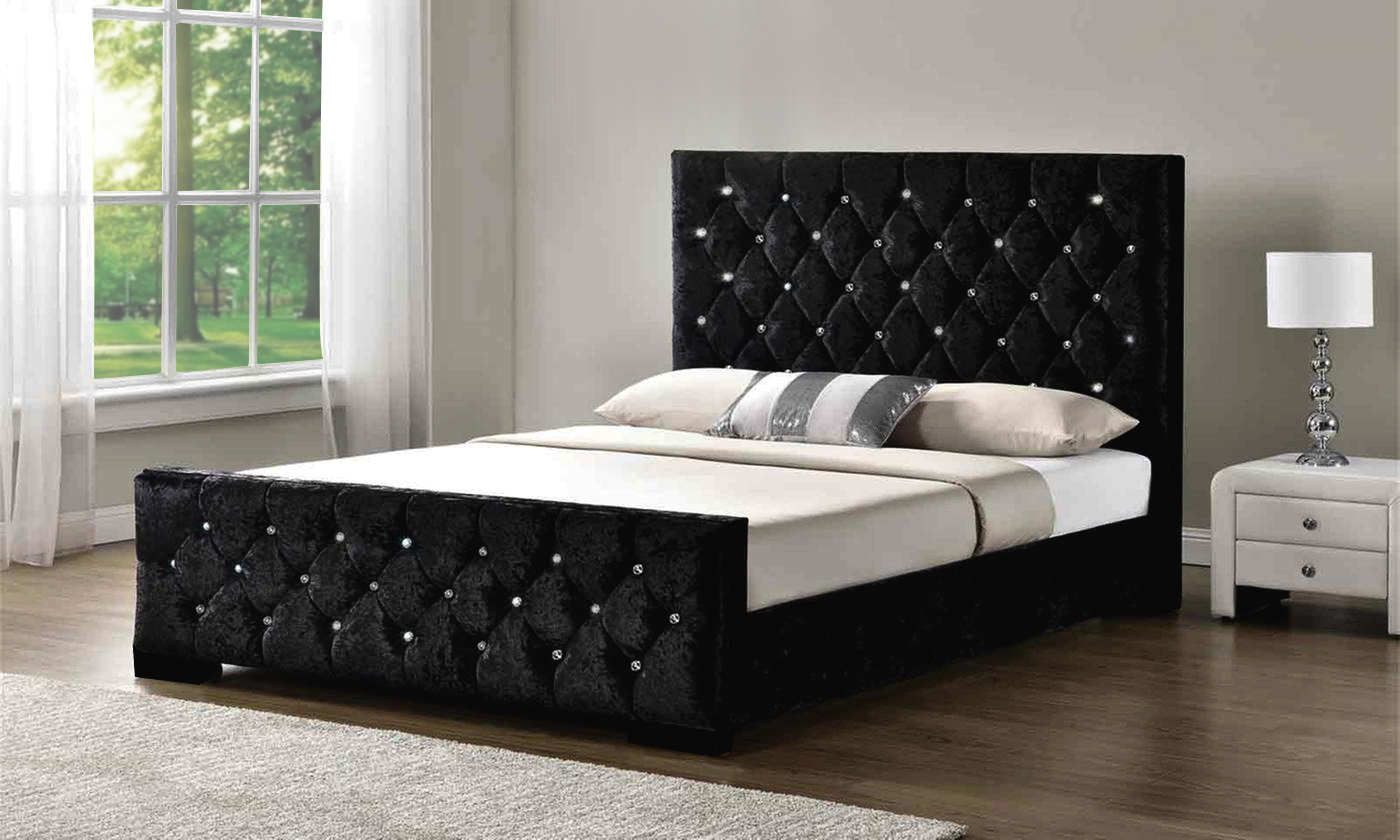 Arya Bedframe King Bed without Mattress Charcoal Grey