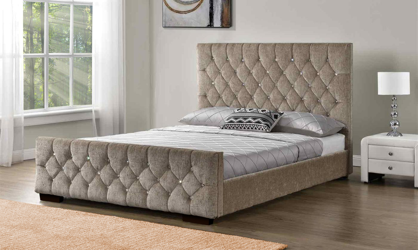 Arya Bedframe Super King Bed with Mattress Black