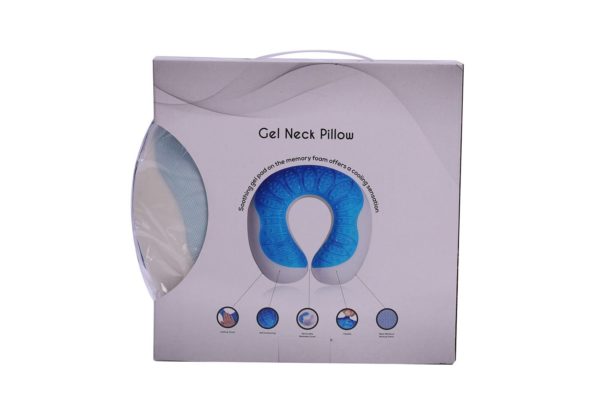 Gel Neck Pillow 30x29x9cm White Gel Neck Pillow 30x29x9cm White