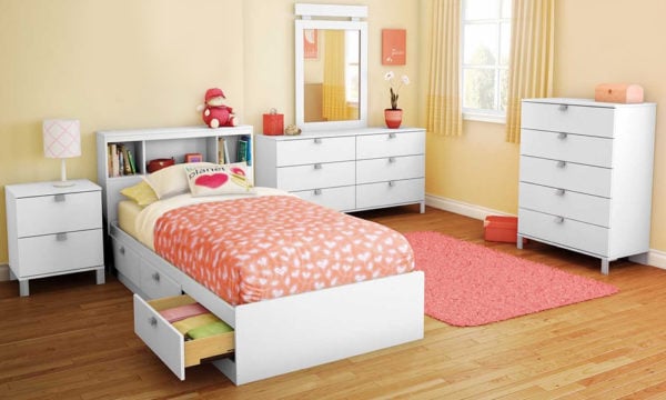 Buy Spark Twin Mates Bed With Drawers And Bookcase Headboard