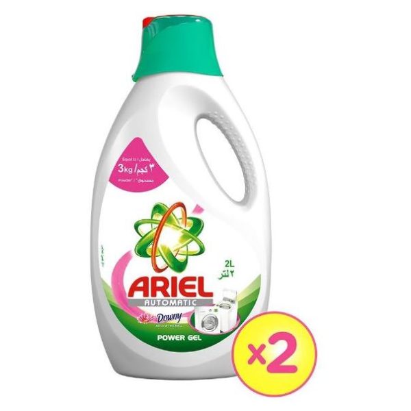 Ariel Automatic Power Gel Laundry Detergent Downy 2L x 2 Ariel Automatic Power Gel Laundry Detergent Downy 2L x 2