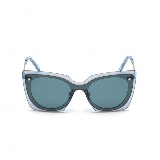 Swarovski SK0201-16V-00 Women's Sunglasses Shiny Palladium/Blue Swarovski SK0201-16V-00 Women's Sunglasses Shiny Palladium/Blue