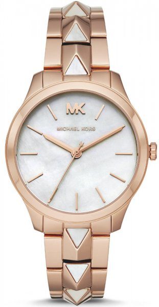 Michael Kors Runway Mercer Women's Analog Watch Metal Bracelet Michael Kors Runway Mercer Women's Analog Watch Metal Bracelet