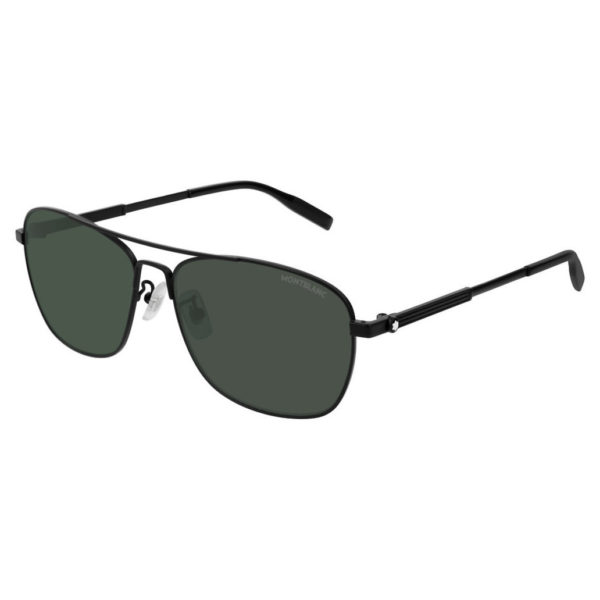 MontBlanc MB0026-007-60 Full Rimmed New Sunglasses Unisex Black MontBlanc MB0026-007-60 Full Rimmed New Sunglasses Unisex Black