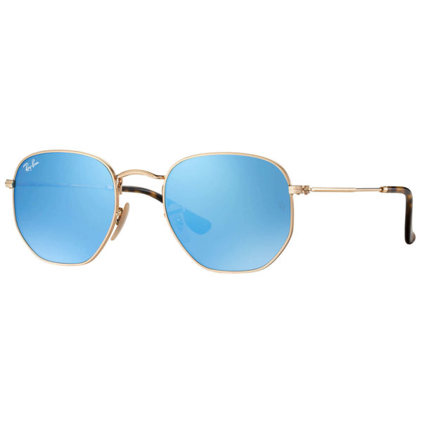 RayBan Full Rimmed Hexagon Gold Unisex Sunglasses RayBan Full Rimmed Hexagon Gold Unisex Sunglasses