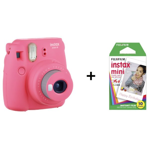 Fujifilm Instax Mini 9 Instant Film Camera Flamingo Pink + 10 Sheets Fujifilm Instax Mini 9 Instant Film Camera Flamingo Pink + 10 Sheets
