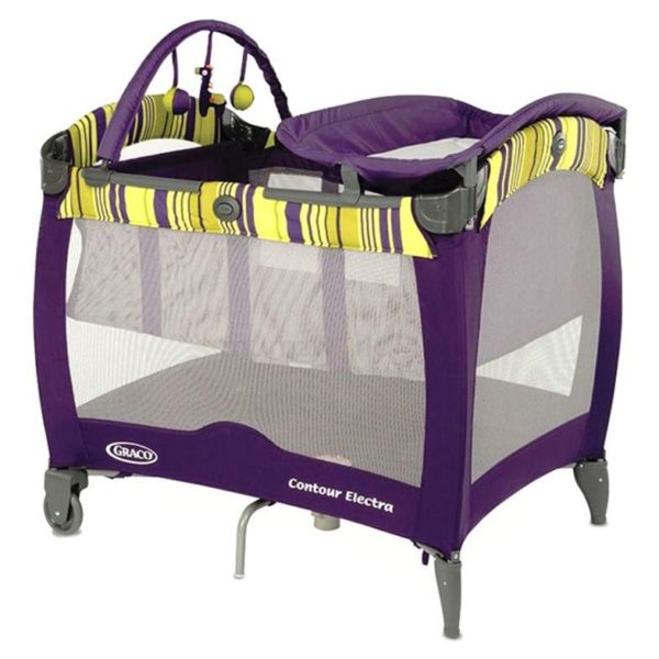 Graco Pack N Play Contour Electra Blackberry Spring Travel Cot Graco Pack N Play Contour Electra Blackberry Spring Travel Cot