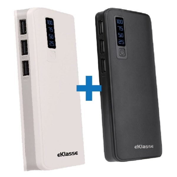 Eklasse EKPB10026BFD Power Bank 10000mAh Bundle Black+White Eklasse EKPB10026BFD Power Bank 10000mAh Bundle Black+White