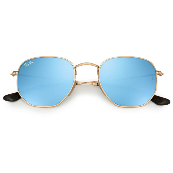 RayBan Full Rimmed Hexagon Gold Unisex Sunglasses RayBan Full Rimmed Hexagon Gold Unisex Sunglasses