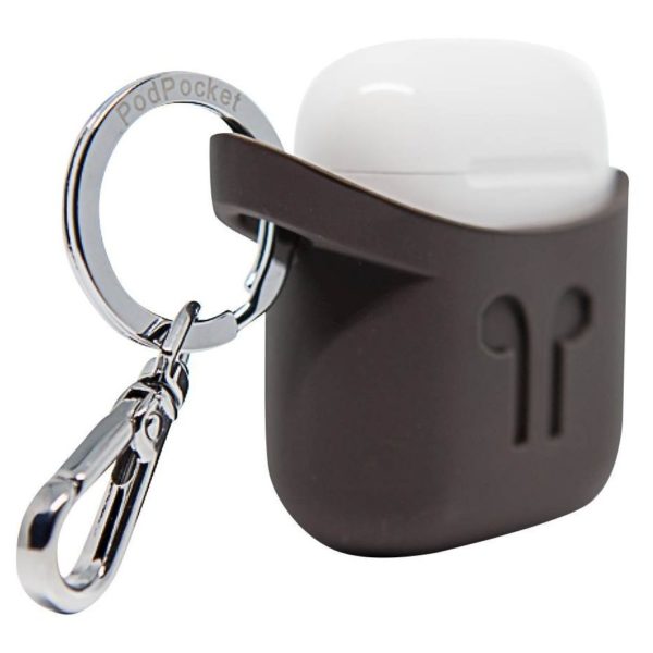 Podpocket Silicone Case For Apple Airpods - Cocoa Grey Podpocket Silicone Case For Apple Airpods - Cocoa Grey