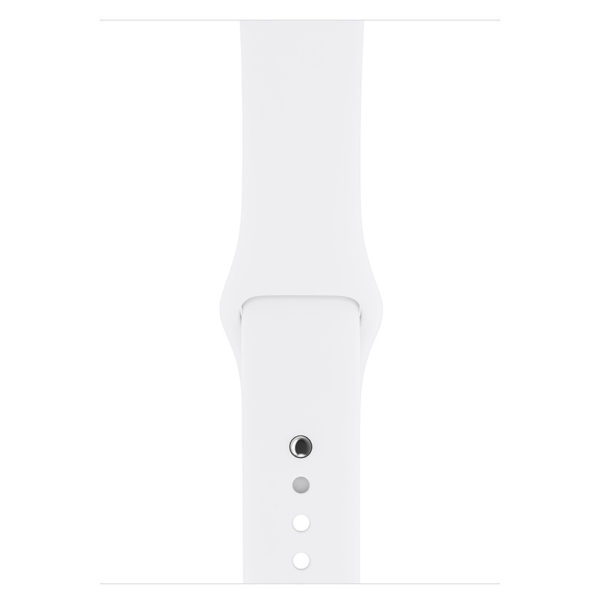 View Apple Watch Series 3 Gps 38Mm Silver Aluminum Case With White Sport Band Background