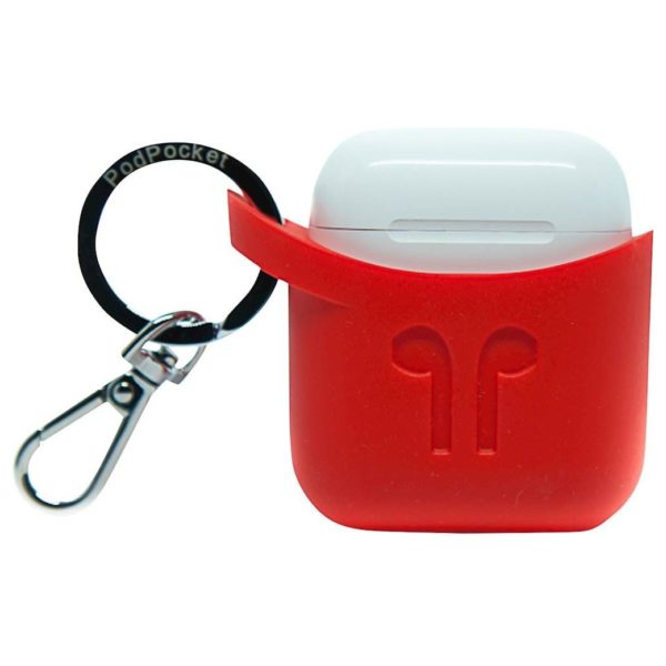 Podpocket Silicone Case For Apple Airpods - Blazing Red Podpocket Silicone Case For Apple Airpods - Blazing Red