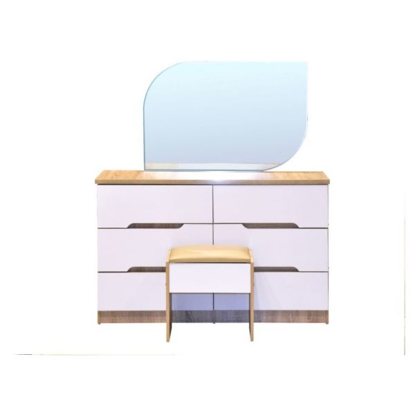 Buy Cammi Dresser With Mirror Stool Sonoma Oak White Price