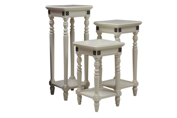 Pan Emirates Titanium Flower Stands Set Of 3pcs Pan Emirates Titanium Flower Stands Set Of 3pcs