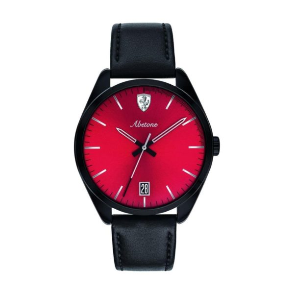 Buy Ferrari 830499 Abetone Quartz Black Leather Watch Men - Price, Specifications & Features ...