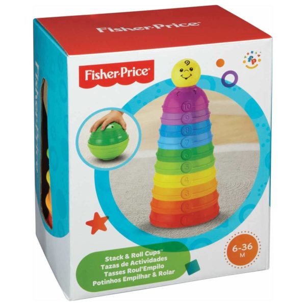 Fisher Price Brilliant Basics Stack & Roll Cups Set Fisher Price Brilliant Basics Stack & Roll Cups Set