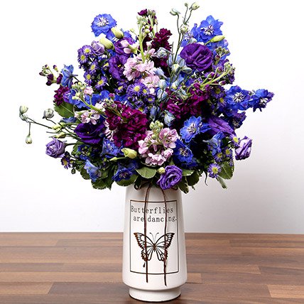 Purple & Blue Flower Arrangement Purple & Blue Flower Arrangement
