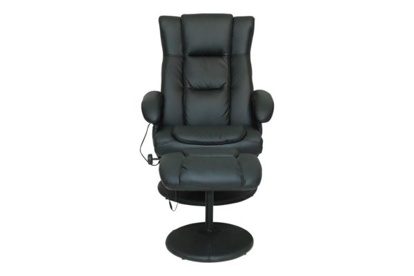 Pan Emirates Moleka Recliner With Massage & Ottoman Black Pan Emirates Moleka Recliner With Massage & Ottoman Black