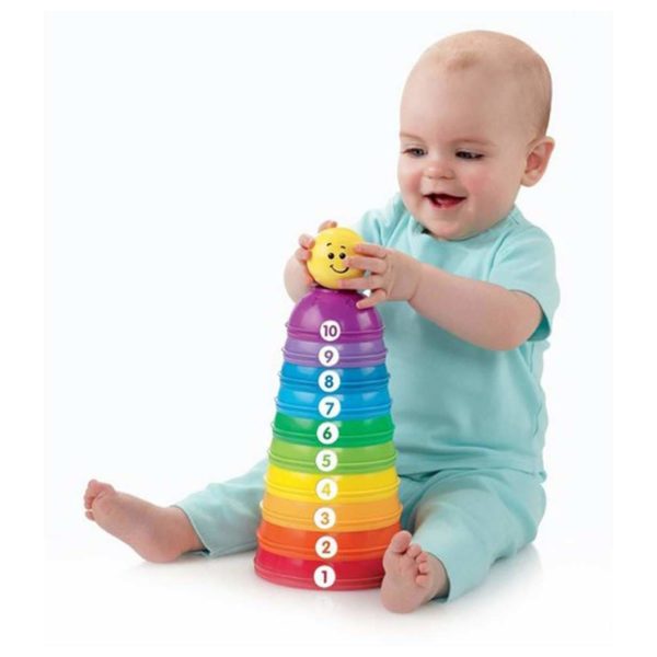 Fisher Price Brilliant Basics Stack & Roll Cups Set Fisher Price Brilliant Basics Stack & Roll Cups Set
