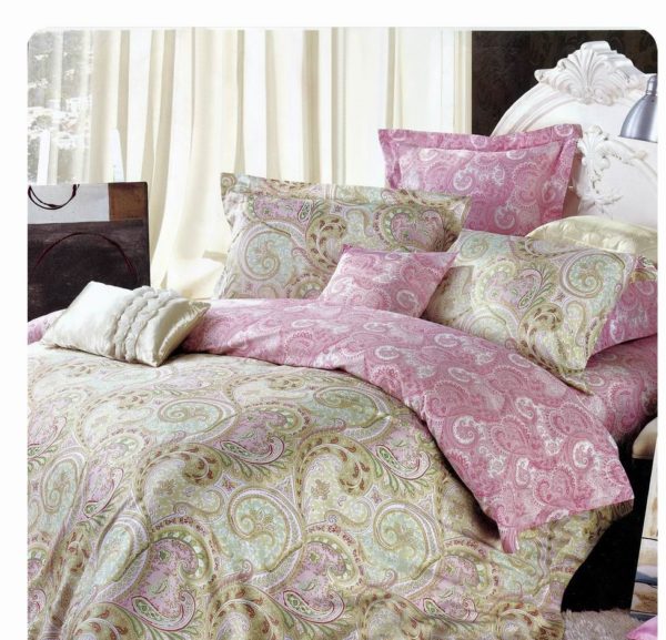 Buy Comforter Set 4pcs Printed Flat Sheet 290x290cm Comforter