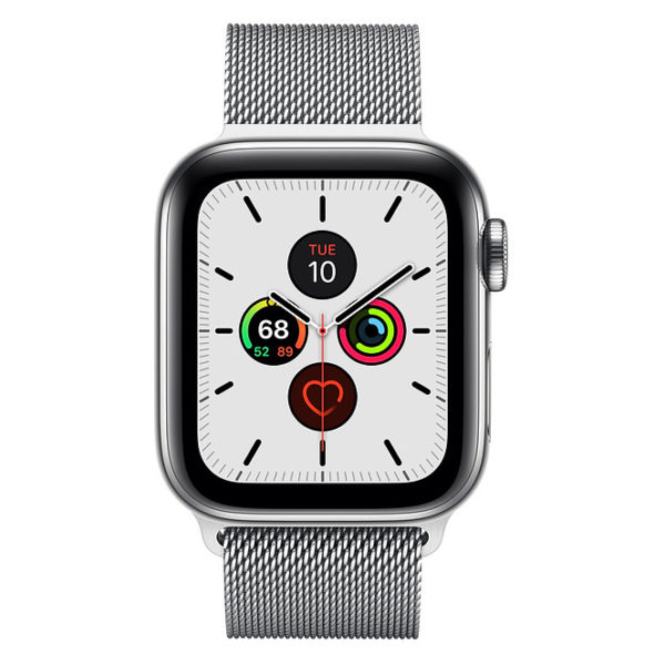 Apple Watch Series 5 GPS + Cellular 40mm Stainless Steel Case with Stainless Steel Milanese Loop Apple Watch Series 5 GPS + Cellular 40mm Stainless Steel Case with Stainless Steel Milanese Loop