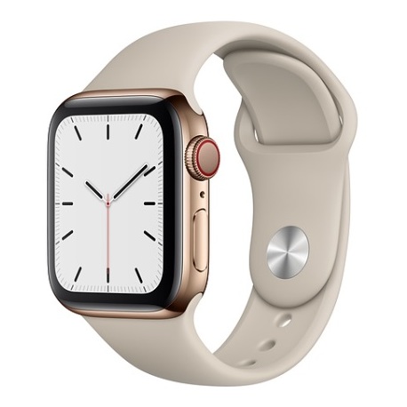 Apple Watch Series 5 GPS + Cellular 44mm Gold Stainless Steel Case with Stone Sport Band Apple Watch Series 5 GPS + Cellular 44mm Gold Stainless Steel Case with Stone Sport Band