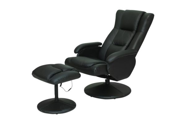 Pan Emirates Moleka Recliner With Massage & Ottoman Black Pan Emirates Moleka Recliner With Massage & Ottoman Black