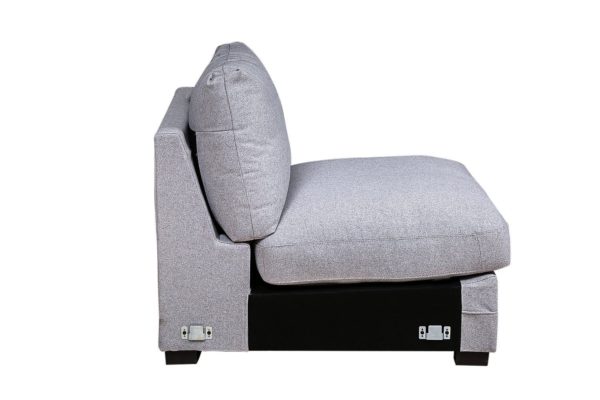 Pan Emirates Weltex Arm Less Single Seater Sofa Silver